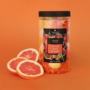 Nature's Beauty Orange Ginger Detox Bath Bomb Gift Set-- 10 count